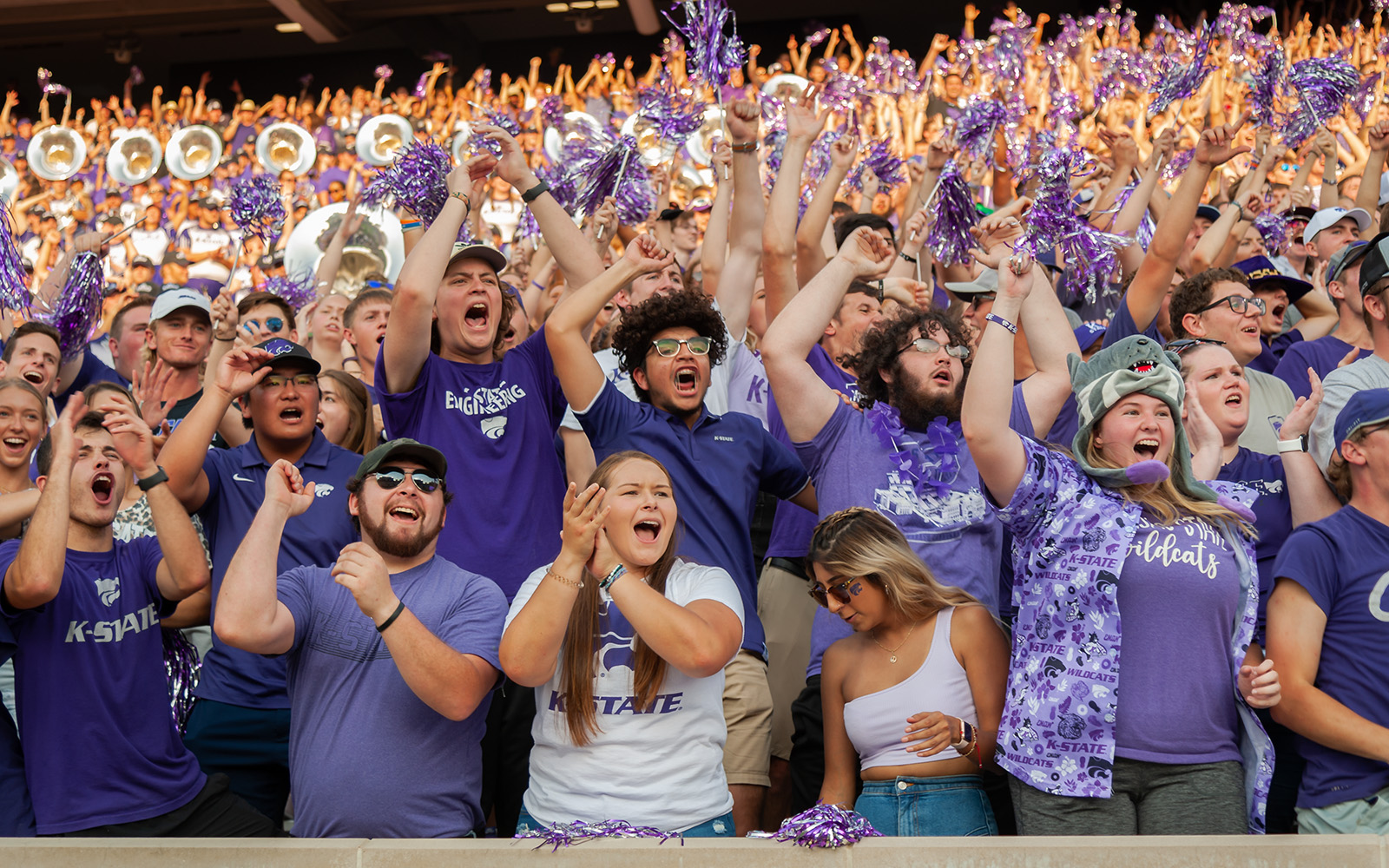 Student section at football game